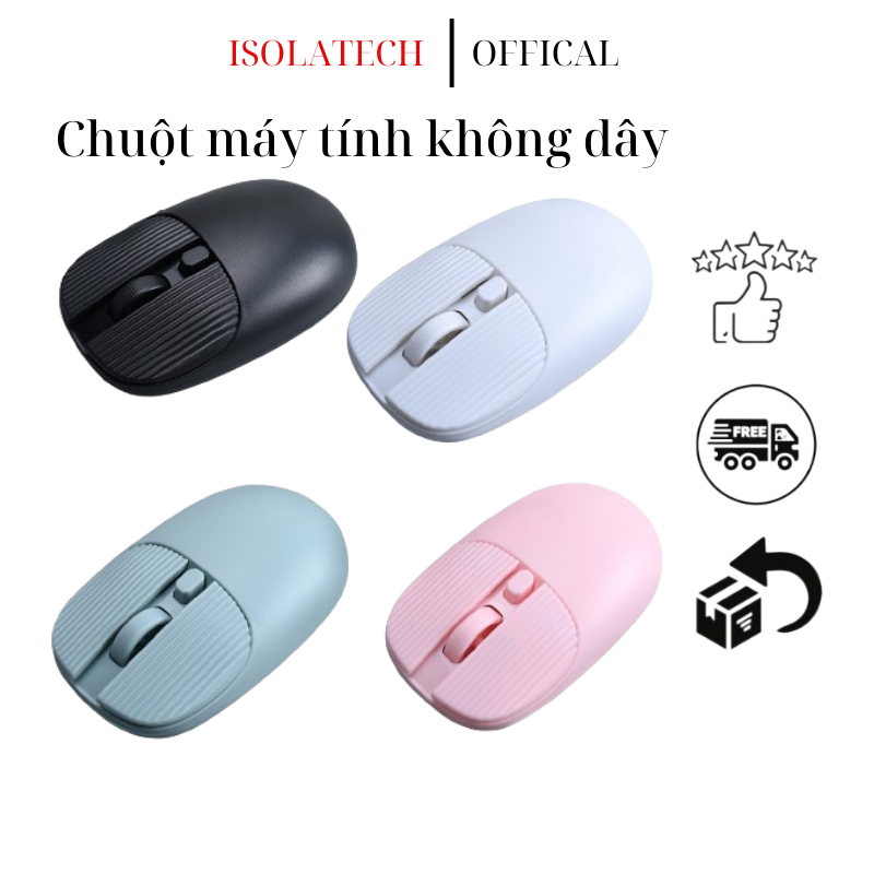 Chuột máy tính không dây - Prami - GM2001 chống ồn, kháng khuẩn - độ nhạy cao, tiết kiệm pin