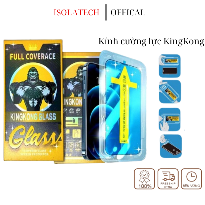 Kính Cường Lực Kingkong Chống Nhìn Trộm Prami Có Khung Tự Dán Iphone 13 promax 12 promax 14 promax 11 thangnguyenkenz