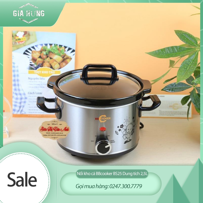 Nồi kho cá nấu cháo đa năng BBcooker BS25 Dung tích 2,5L