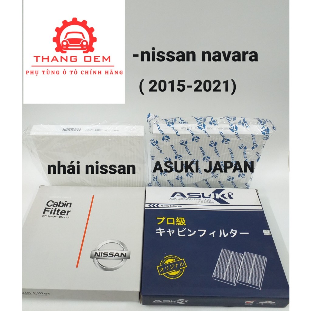 [ASUKI JAPAN] Lọc gió điều hòa nissan navara (2015-2021), teana (03-2008), xtrail (01-13), forester (02-09) mã: FAC-1201