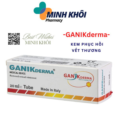 Kem phục hồi vết thương GANIKderma 20ml làm đầy sẹo lõm, sẹo rỗ hạn chế phát triển sẹo lồi.