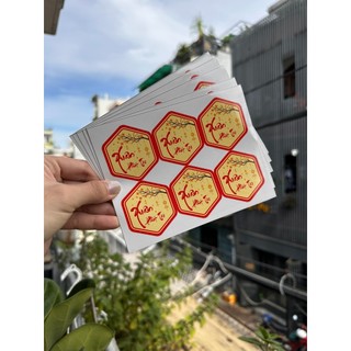 100 tem Tết -  Lục giác 4X5CM