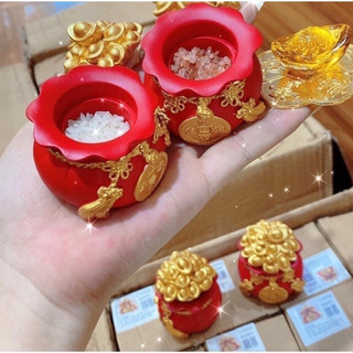 Combo 2 Hũ đựng muối gạo bằng sứ hút tài lộc