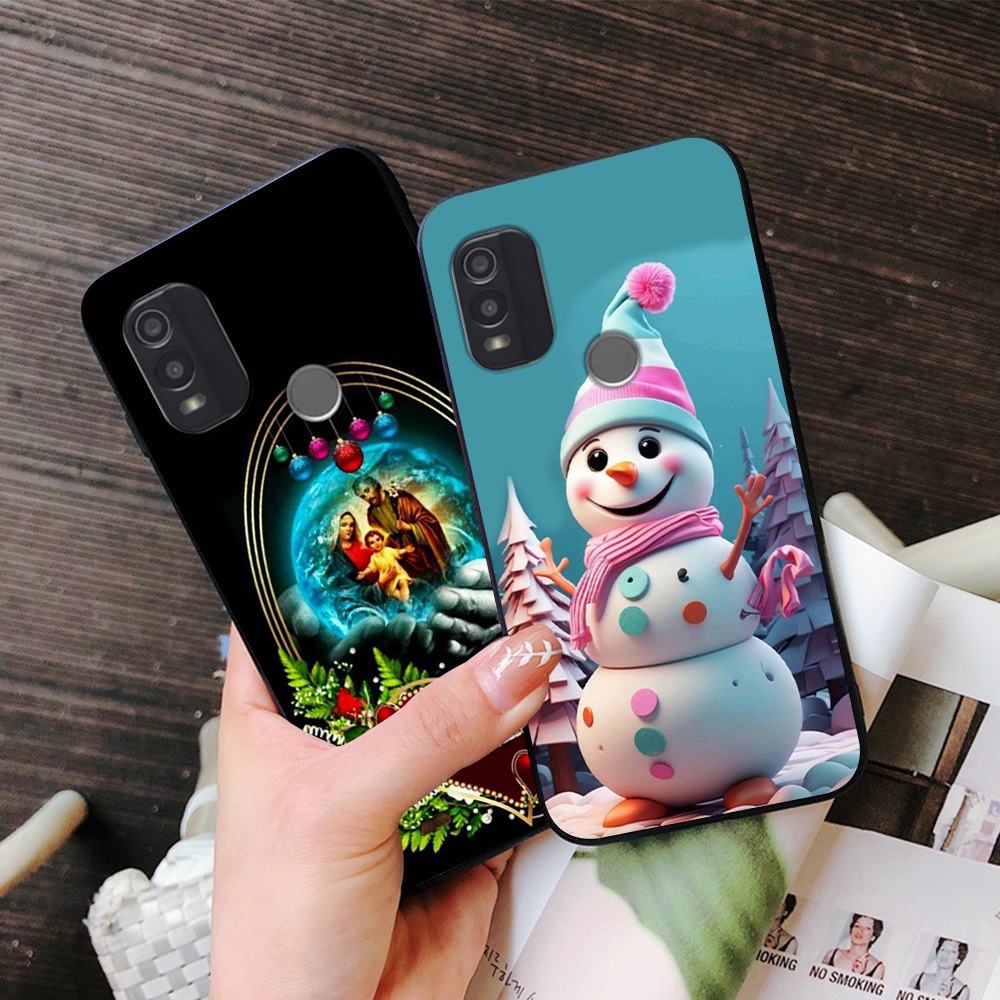 Ốp lưng nokia c21 plus / nokia g11 / nokia g11 plus in hình người tuyết dễ thương