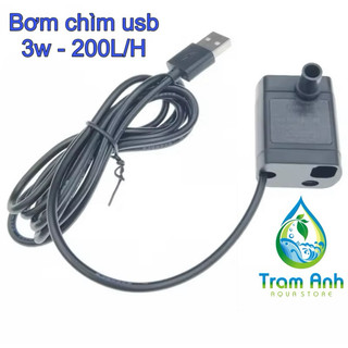 Bơm chìm mini usb 200L/h  , USB bơm tiểu cảnh , bể cá