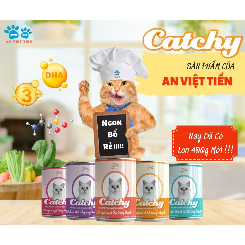 Pate cho mèo mọi lứa tuổi Catchy - Đủ mùi vị