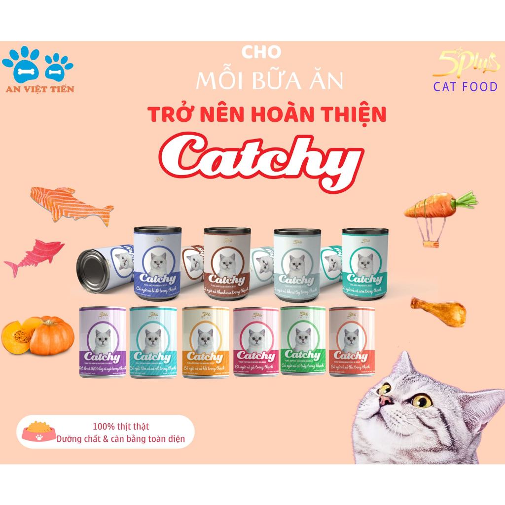 Pate cho mèo mọi lứa tuổi Catchy - Đủ mùi vị