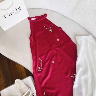 Áo dài yếm thêu hoa - Chitchitstore