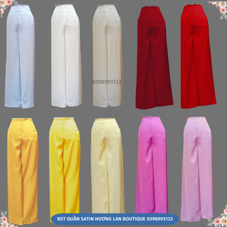 Quần lụa satin mặc với áo dài, quần lụa phối áo bà ba, quần áo dài may sẵn đủ size