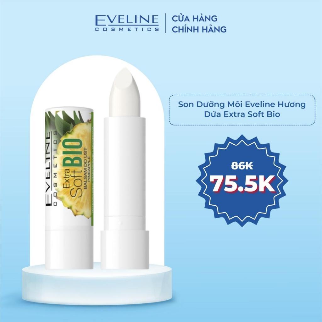 Son dưỡng Eveline Extrasoft Bio làm mềm môi chống khô nẻ hương dứa 4g