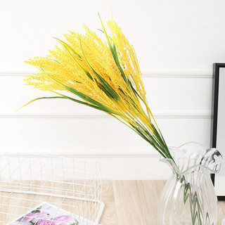 Cành lúa vàng, cành lúa mạch 5 nhánh dài 86cm cành lúa trang trí đẹp S0030