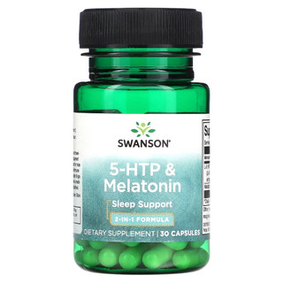 Swanson 5-HTP (50mg) & Melatonin (3mg). Hỗ trợ giấc ngủ. 5htp melatonin
