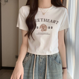 Áo croptop tay ngắn cổ tròn Sweetheart thỏ1998
