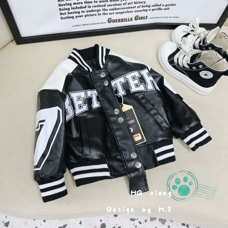 Áo Khoác da sành điệu cho bé trai 10-25kg