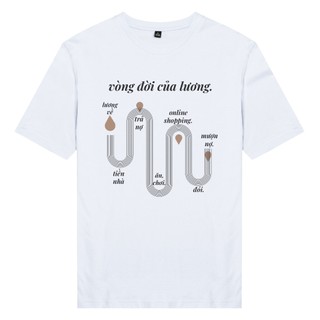 Áo thun unisex cotton 100% in hình Vòng đời của lương
