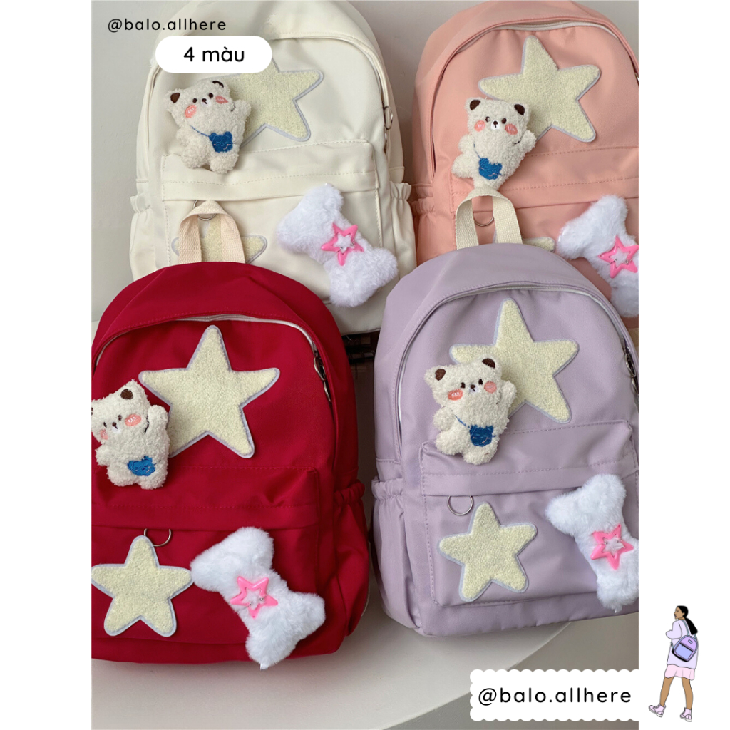 Balo Nữ Đi Học Dễ Thương Đơn Giản