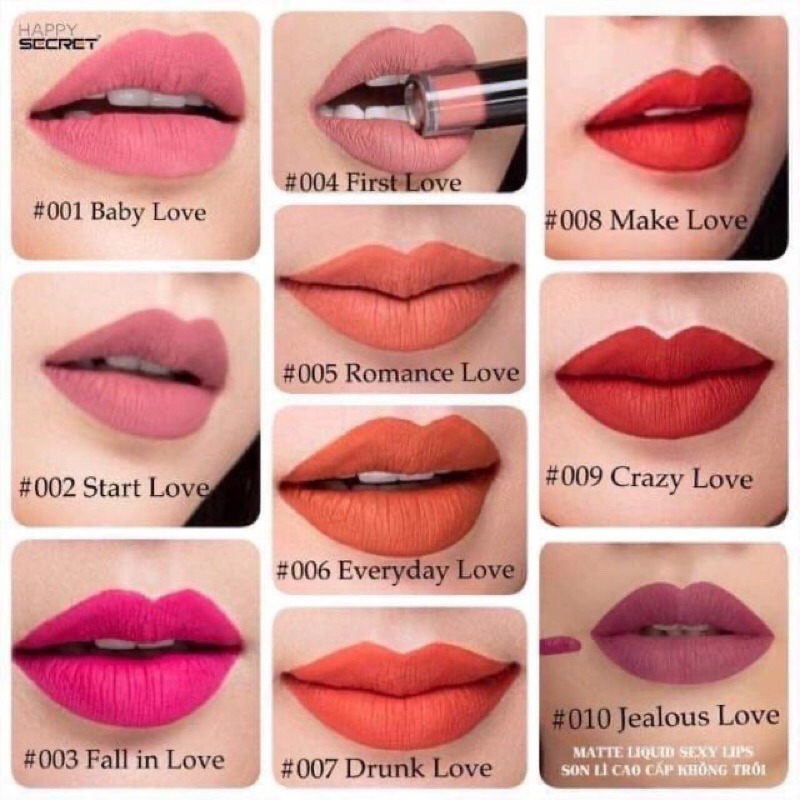 Son môi Topwhite :Còn đủ từ màu 001, 002...đến 010