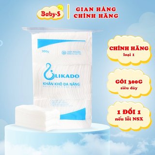 Khăn khô đa năng cho bé Likado chính hãng cao cấp mềm mịn đảm bảo an toàn tuyệt đối (Gói 270 tờ) Baby-S – SKH007