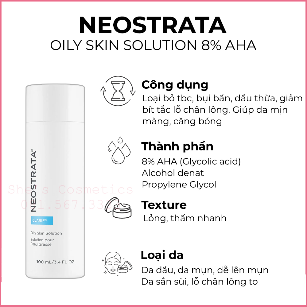 Tẩy tế bào chết NeoStrata Oily Skin Solution 8% AHA