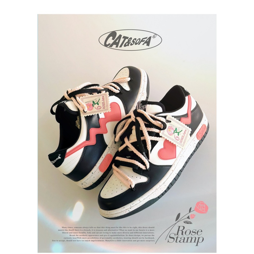 Giày thể thao Cat&Sofa " Rose Stamp "
