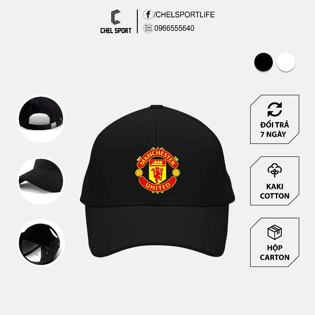 Mũ nón cao cấp Man United kaki 100% cotton [ẢNH THẬT]