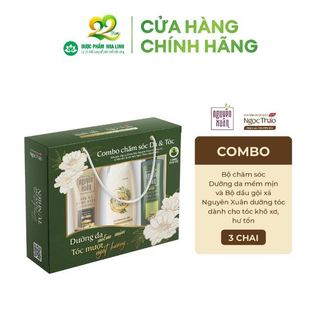 Combo chăm sóc da & tóc (1 sữa tắm ngọc thảo chuyên sâu 300ml, 1 dầu gội nguyên xuân dưỡng tóc 250ml, 1 dầu xả 150ml)