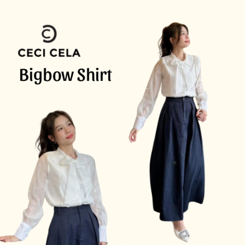 Ceci Cela - Áo sơmi cột nơ công sở Bigbow