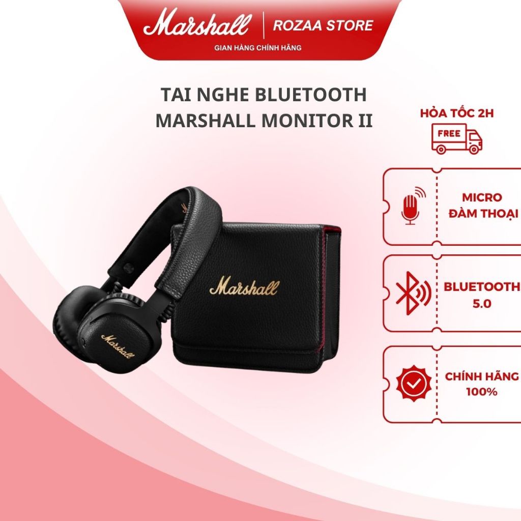 Tai nghe Bluetooth chụp tai Marshall MID A.N.C Đàm thoại - Full box - Bảo hành 12 tháng