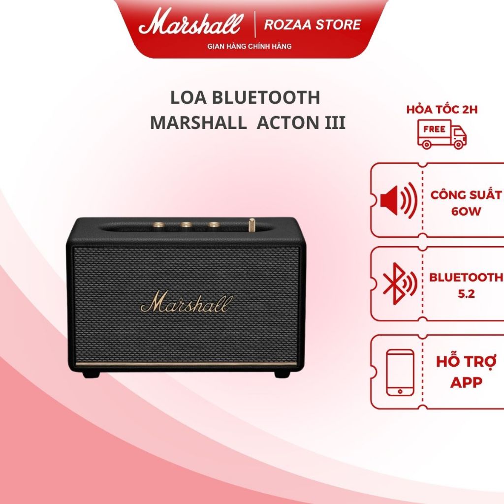 Loa Bluetooth không dây ACTON III 3 APP Phiên Bản Cắm Điện 60W , Bảo hành 12 Tháng, 1 đổi 1