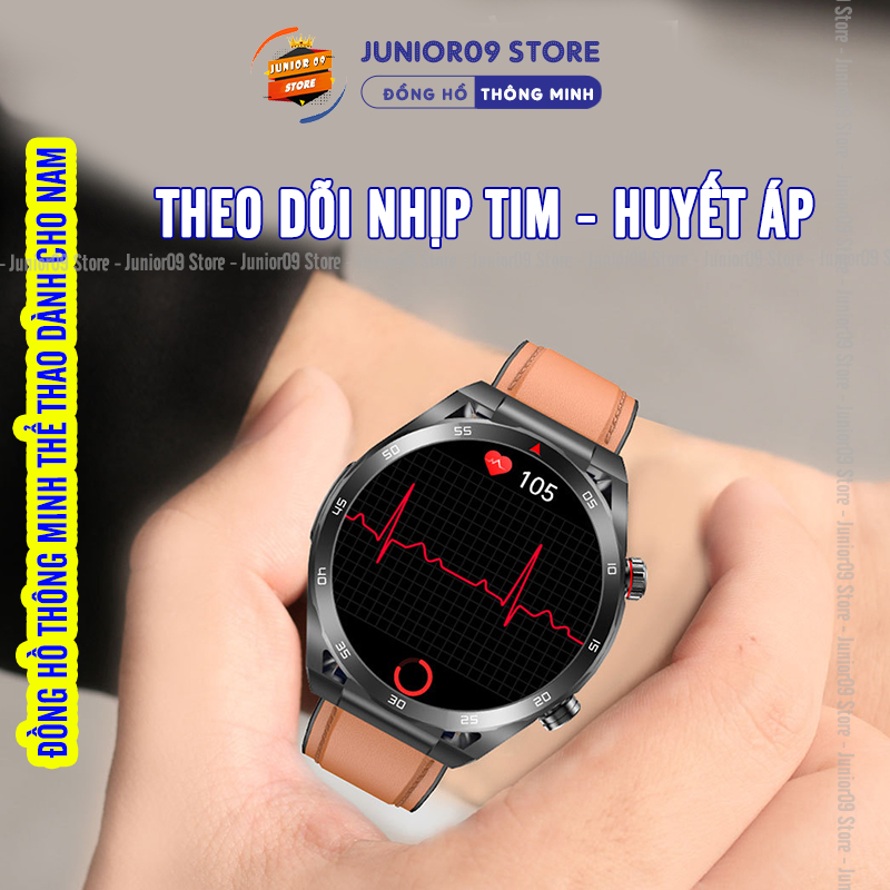 Đồng hồ thông minh Mặt tròn JUNIOR09 WATCH G9 PRO, Smart Watch Nghe gọi Chơi Game Nhận thông báo Đo sức khỏe cho Nam