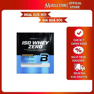 Sample iso whey zero - whey protein isolate biotech , hỗ trợ tăng cơ/giảm mỡ, 22g protein, 9g eaa, 5g bcaa.