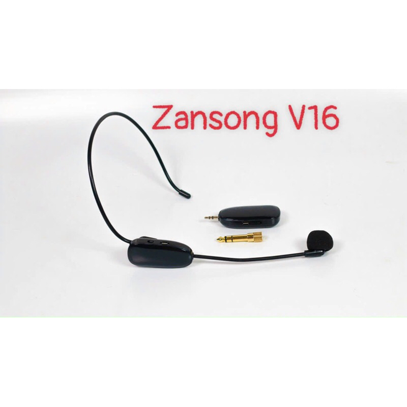 Micro trợ giảng không dây Zansong V16 kèm đầu thu gắn loa kéo, amply