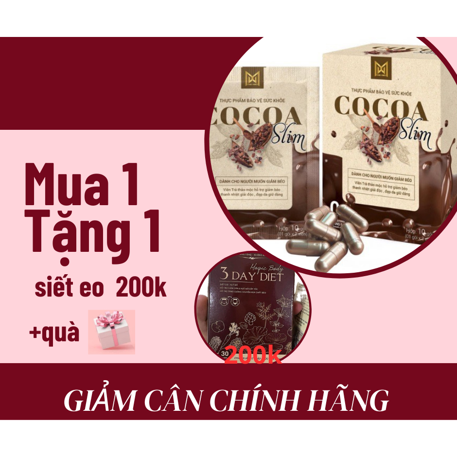 COMBO 2 HỘP COCOA SLIM , TIẾT KIỆM 100k CHO CHỊ EM CÓ NHU CẦU SỬ DỤNG NHIỀU, KHÔNG GIẢM HOÀN TIỀN.