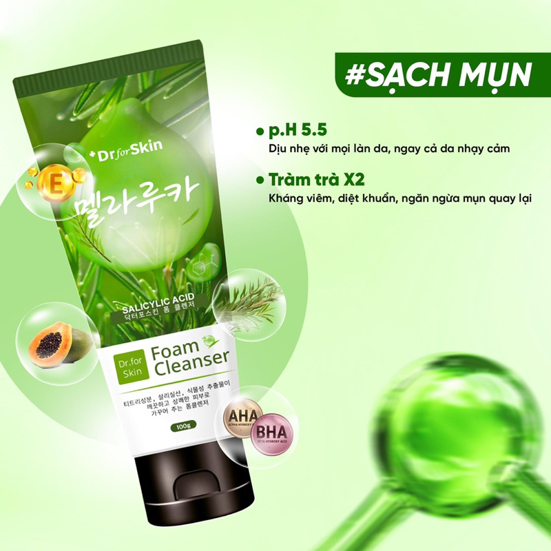 Sữa Rửa Mặt Tràm Trà Skin&Dr Tea tree 100g