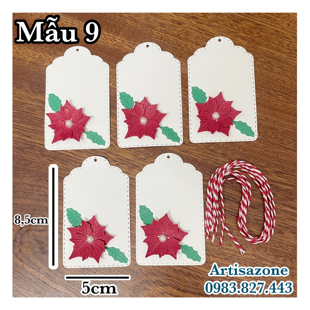 Tag treo giấy trang trí Giáng sinh, Noel