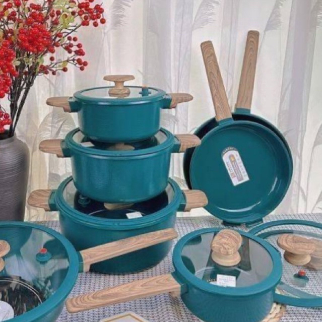 siêu phẩm nồi chảo đá MGC vân da xanh cổ vịt