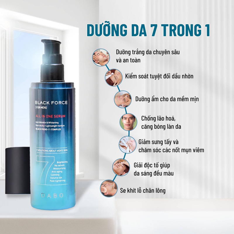 Serum Dưỡng Da Dabo 7in1 Black Force