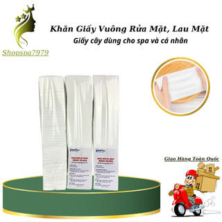 Giấy lau mặt rửa mặt& cây 200 tờ loai dày dùng cho spa và tmv.
