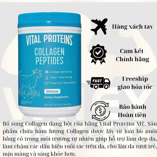 Bột collagen vital protein collagen peptides của Costco Mỹ