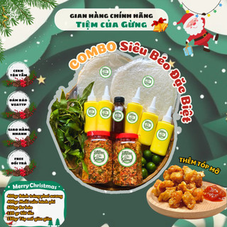 Bánh tráng phơi sương 400gr, muối ruốc hành phi 400gr, bơ 500gr, sốt tắc và t