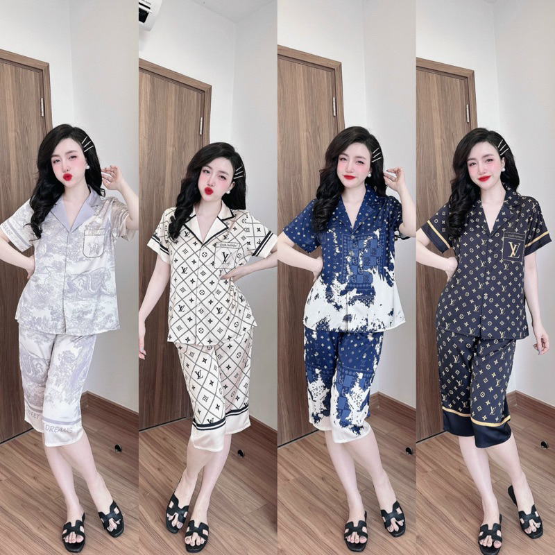 Đồ ngủ nữ pijama lửng BIGSIZE lụa thiết kế vải đẹp 1501