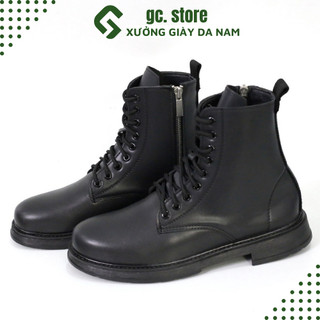 Giày đốc nam cổ cao da mềm, đế cao khâu đế thanh lịch, giày boots da nam GD7 Giá Gốc Tận Xưởng