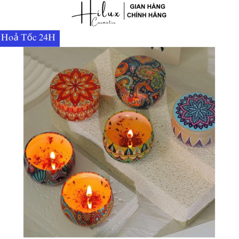 Nến thơm hoa khô cho phòng tắm lung linh