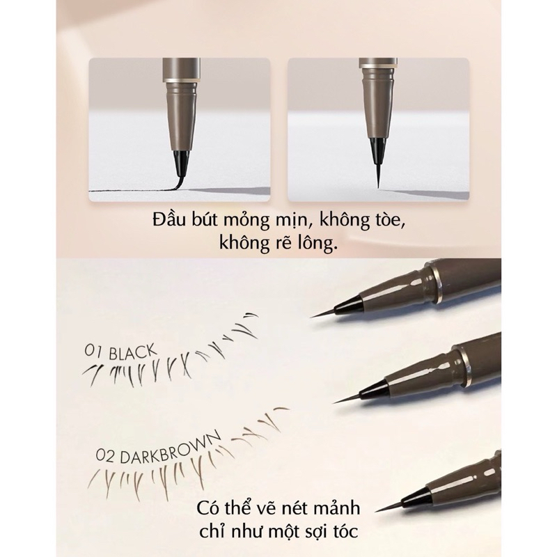 Bút Kẻ Mắt JUDYDOLL Siêu Mảnh 0.014mm Bền Màu, Chống Nước