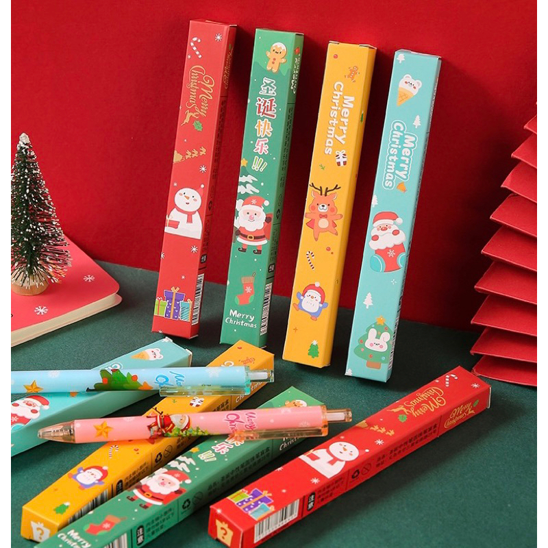 Bút bi bấm Noel có hộp