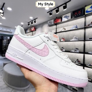 Giày thể thao af1 pink love full bill box , giày sneaker nữ af1 force 1 trắng móc hồng cổ thấp bản đẹp