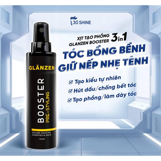 Xịt tạo phồng Glanzen Booster Pre-Styling - Tạo phồng, Giảm bết tóc & Bảo vệ tóc khỏi nhiệt độ cao