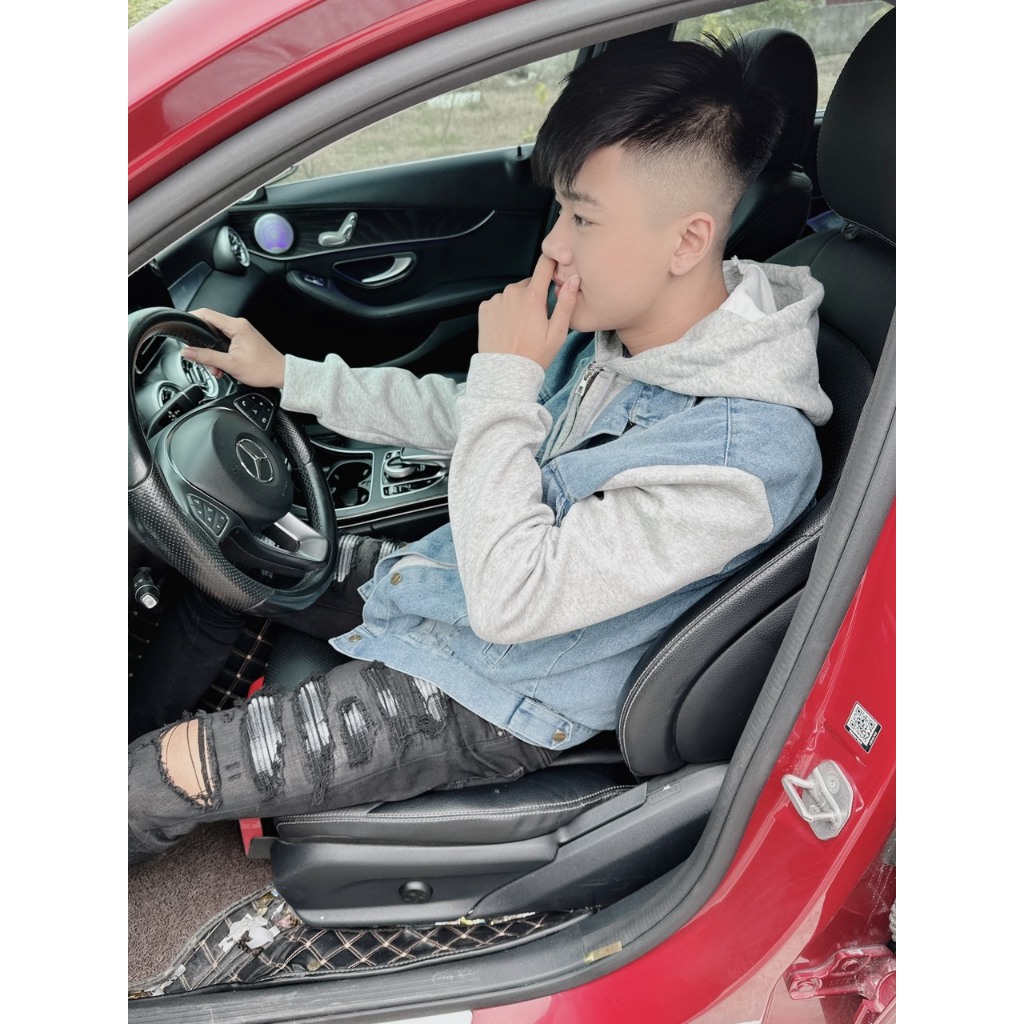 Áo Khoác Nam Phối Nỉ Kéo Khoá In Ở Mũ Màu Xanh Thời Trang Nam Kiểu Dáng Khoác Ngoài