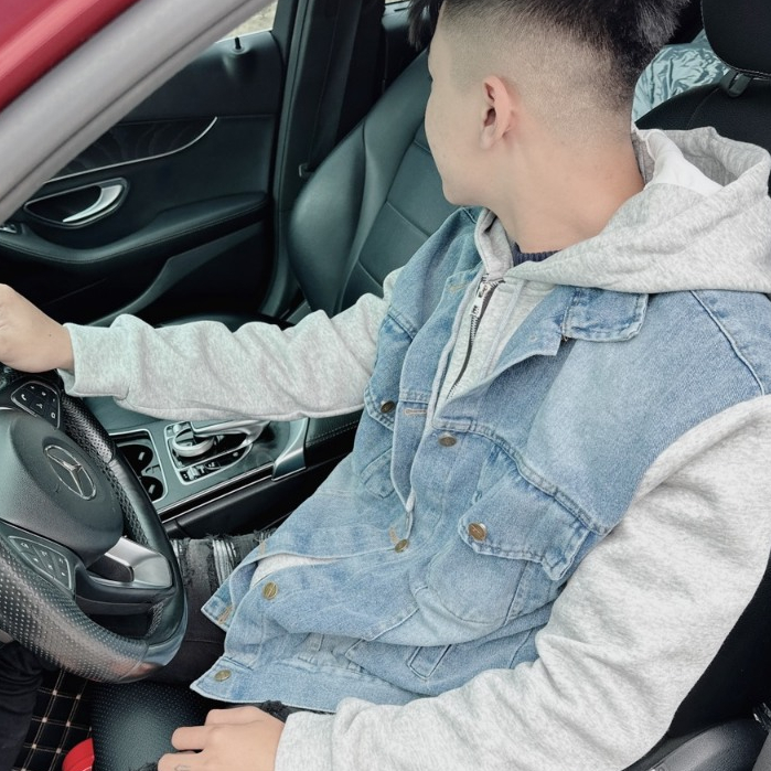 Áo Khoác Nam Phối Nỉ Kéo Khoá In Ở Mũ Màu Xanh Thời Trang Nam Kiểu Dáng Khoác Ngoài