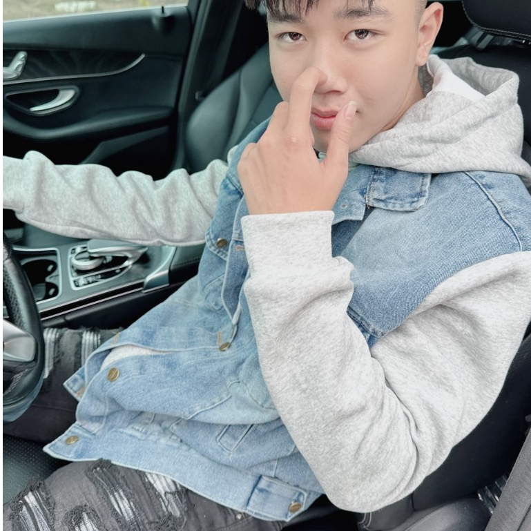 Áo Khoác Nam Phối Nỉ Kéo Khoá In Ở Mũ Màu Xanh Thời Trang Nam Kiểu Dáng Khoác Ngoài